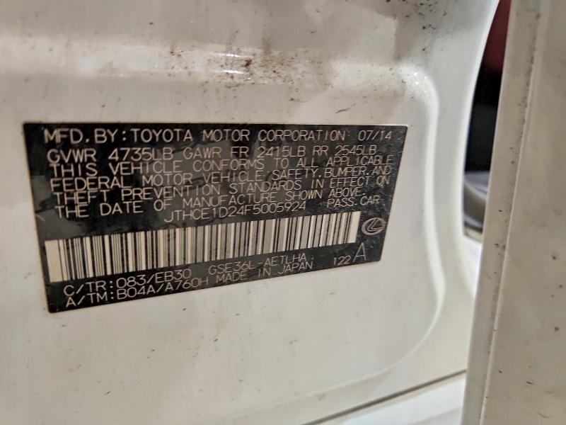 Продажа на аукционе авто 2015 Lexus Is, vin: JTHCE1D24F5005924, номер лота: 67533146