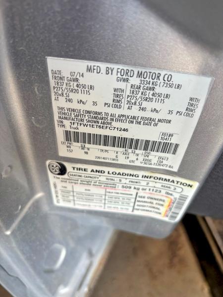 Aukcja sprzedaży 2014 Ford F150, vin: 1FTFW1ET6EFC71246, numer aukcji: 68627506
