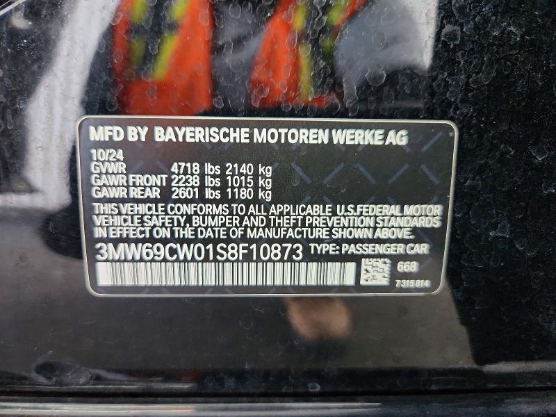Aukcja sprzedaży 2025 Bmw 330i, vin: 3MW69CW01S8F10873, numer aukcji: 69308986