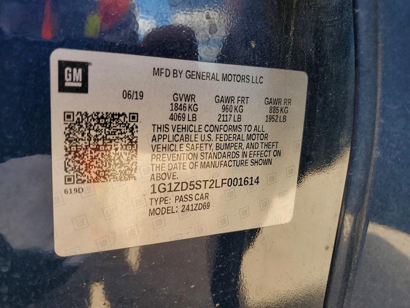Aukcja sprzedaży 2020 Chevrolet Malibu, vin: 1G1ZD5ST2LF001614, numer aukcji: 68320976