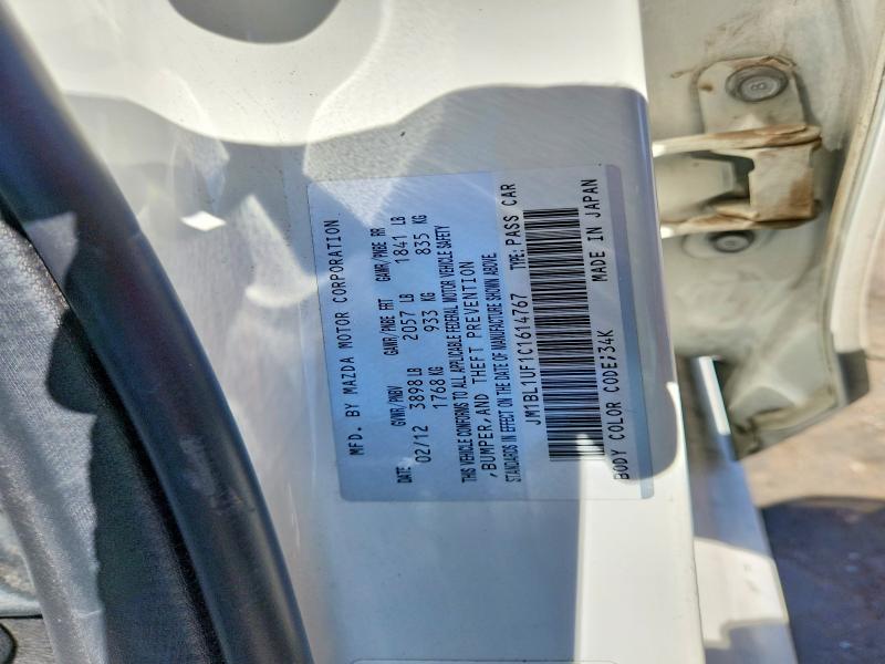Продаж на аукціоні авто 2012 Mazda 3, vin: JM1BL1UF1C1614767, номер лоту: 67535986