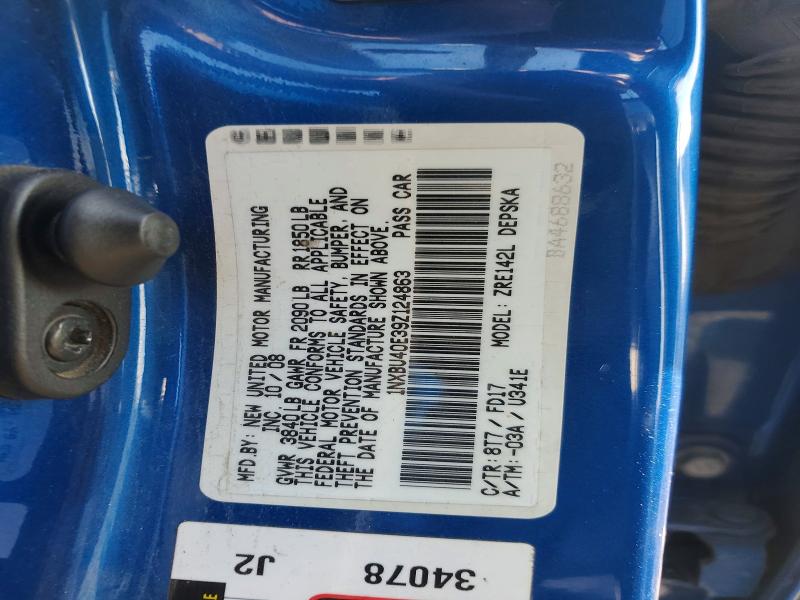 Aukcja sprzedaży 2009 Toyota Corolla, vin: 1NXBU40E39Z124863, numer aukcji: 68050726