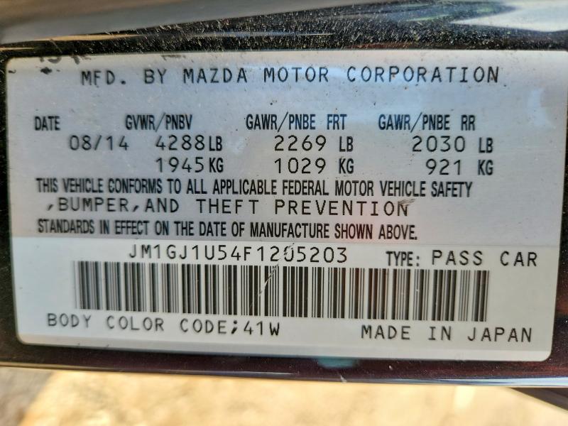 Продаж на аукціоні авто 2015 Mazda 6, vin: JM1GJ1U54F1205203, номер лоту: 67738956