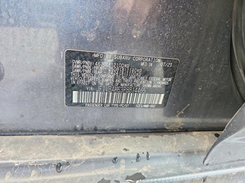 Aukcja sprzedaży 2023 Subaru Wrx, vin: JF1VBAH63P8814465, numer aukcji: 67720606