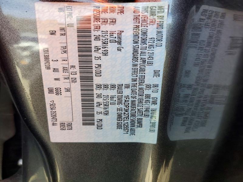 Продаж на аукціоні авто 2014 Ford Focus, vin: 1FADP3K27EL125571, номер лоту: 69493666