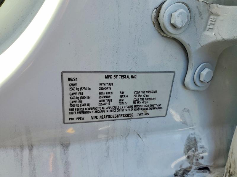 Продажа на аукционе авто 2024 Tesla Model Y, vin: 7SAYGDEE4RF123280, номер лота: 68335566