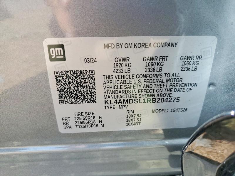 67145906 :رقم المزاد ، KL4AMDSL1RB204275 vin ، 2024 Buick Encore Gx مزاد بيع