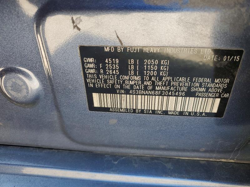 Продажа на аукционе авто 2015 Subaru Legacy, vin: 4S3BNAN68F3045496, номер лота: 68461116