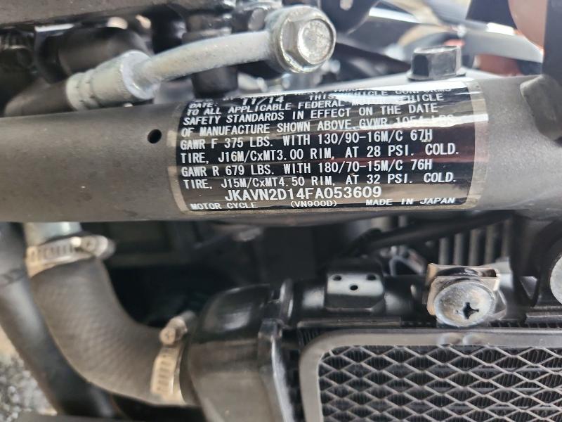Aukcja sprzedaży 2015 Kawasaki Vn900, vin: JKAVN2D14FA053609, numer aukcji: 68286106