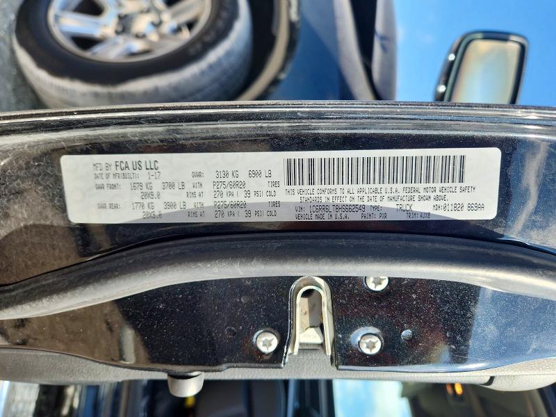 68225356 :رقم المزاد ، 1C6RR6LT8HS662549 vin ، 2017 Ram 1500 مزاد بيع