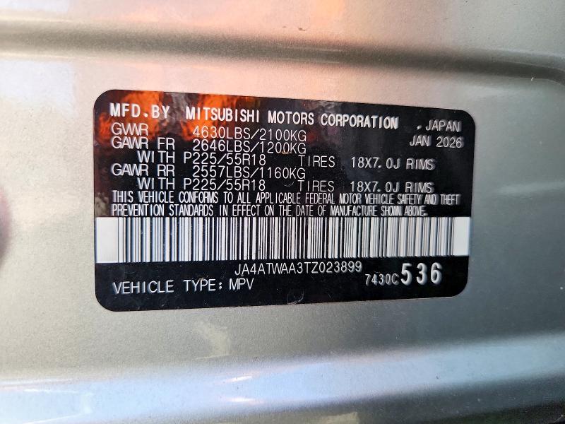 Aukcja sprzedaży 2026 Mitsubishi Eclipse Cross, vin: JA4ATWAA3TZ023899, numer aukcji: 68052806