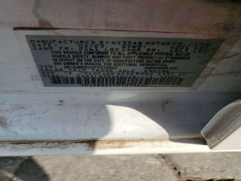 2023 Nissan Sentra მანქანა იყიდება აუქციონზე, vin: 3N1AB8DVXPY279852, აუქციონის ნომერი: 67934166