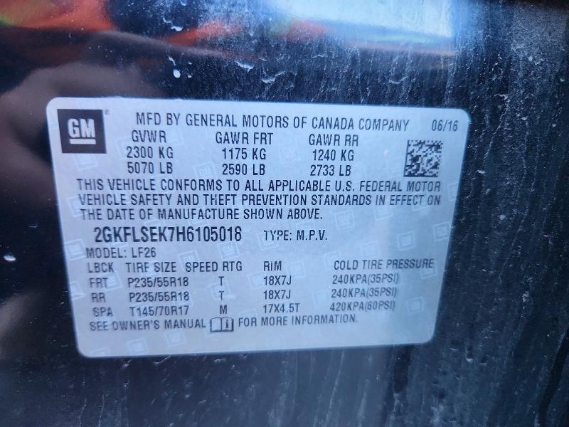 67914436 :رقم المزاد ، 2GKFLSEK7H6105018 vin ، 2017 Gmc Terrain مزاد بيع