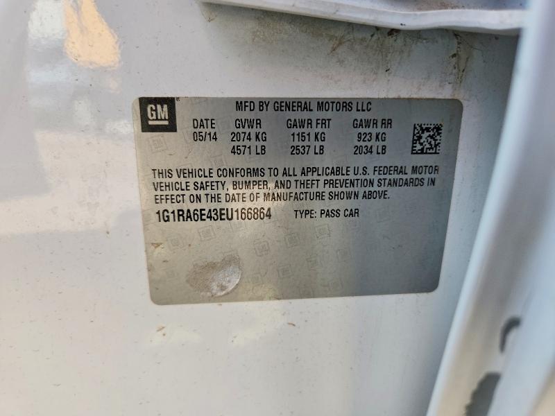 Продажа на аукционе авто 2014 Chevrolet Volt, vin: 1G1RA6E43EU166864, номер лота: 68658386