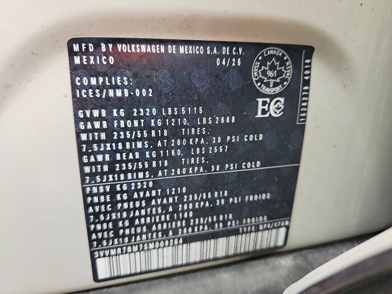 Aukcja sprzedaży 2025 Volkswagen Tiguan, vin: 3VVMR7RM7SM009284, numer aukcji: 67535076