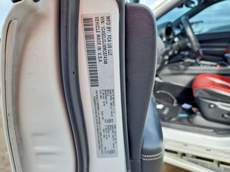 Продаж на аукціоні авто 2021 Dodge Durango, vin: 1C4SDJGJXMC874748, номер лоту: 69002416