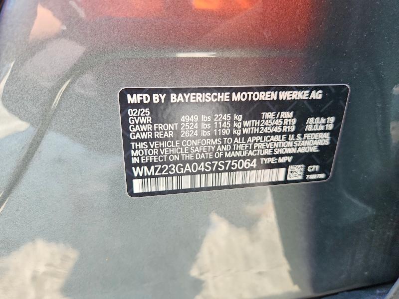 69814206 :رقم المزاد ، WMZ23GA04S7S75064 vin ، 2025 Mini Countryman مزاد بيع