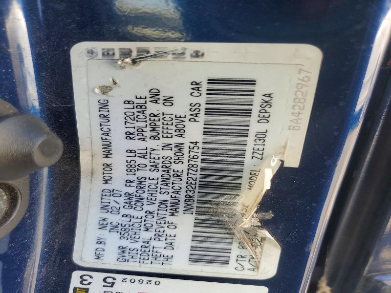 Продаж на аукціоні авто 2007 Toyota Corolla, vin: 1NXBR32E27Z876754, номер лоту: 67286596