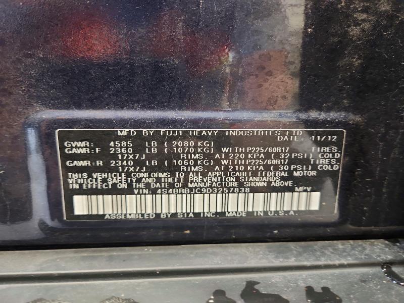 71109506 :رقم المزاد ، 4S4BRBJC9D3257838 vin ، 2013 Subaru Outback مزاد بيع