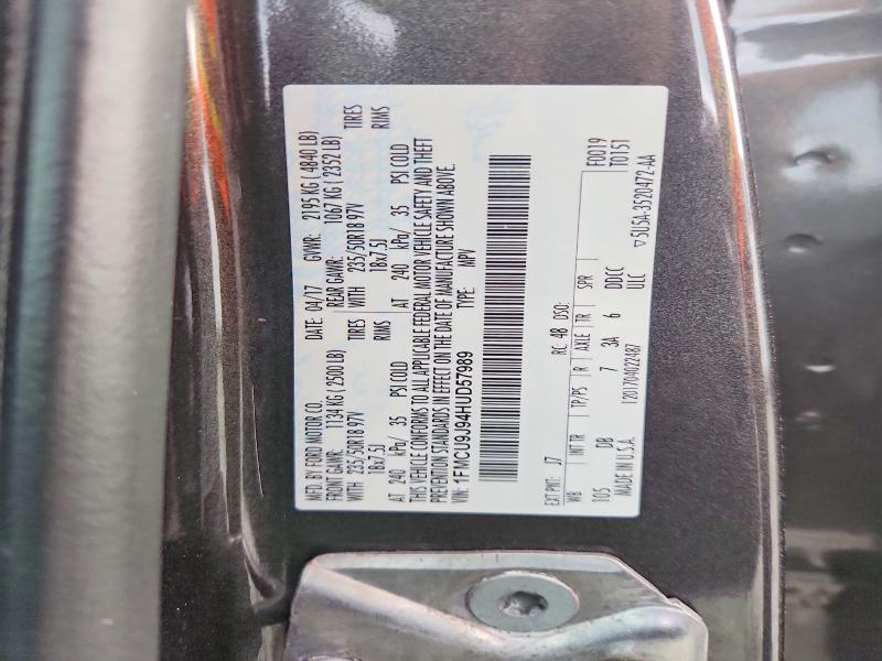 Продаж на аукціоні авто 2017 Ford Escape, vin: 1FMCU9J94HUD57989, номер лоту: 69807716