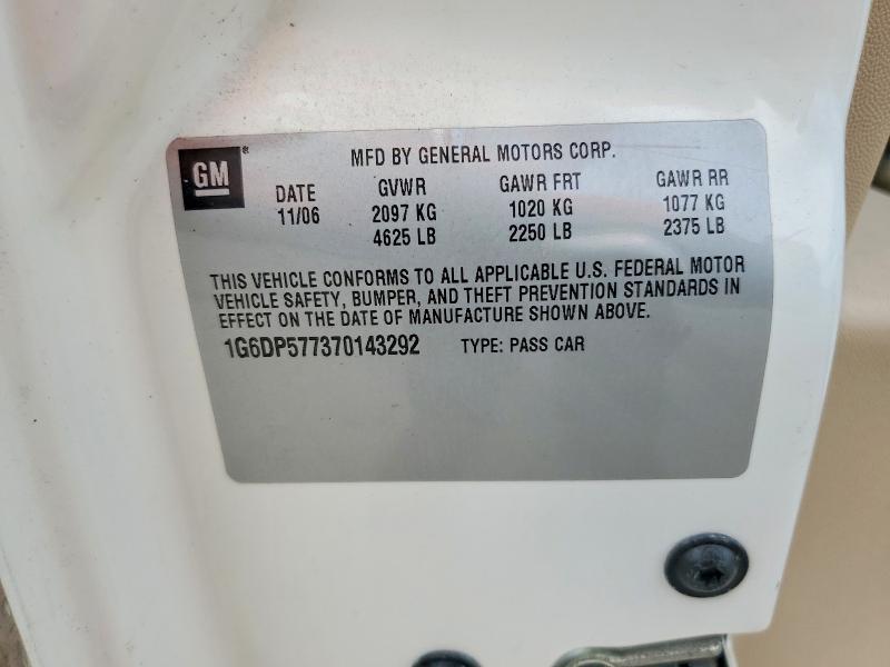 2007 Cadillac Cts მანქანა იყიდება აუქციონზე, vin: 1G6DP577370143292, აუქციონის ნომერი: 69125326