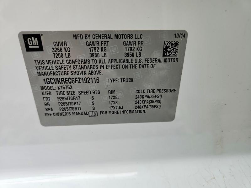 Aukcja sprzedaży 2015 Chevrolet Silverado, vin: 1GCVKREC6FZ192116, numer aukcji: 69202676
