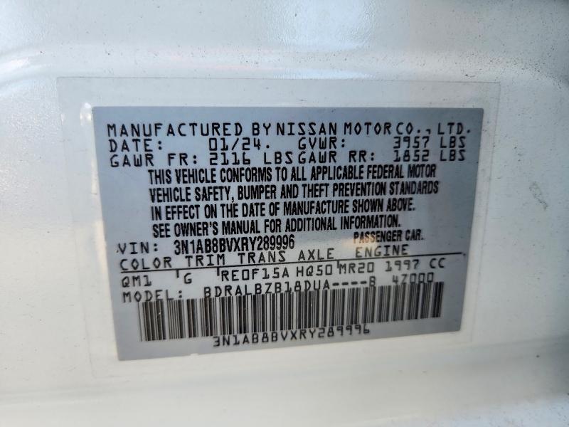 Продаж на аукціоні авто 2024 Nissan Sentra, vin: 3N1AB8BVXRY289996, номер лоту: 69428036
