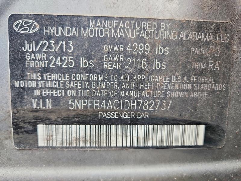 Aukcja sprzedaży 2013 Hyundai Sonata, vin: 5NPEB4AC1DH782737, numer aukcji: 67453996