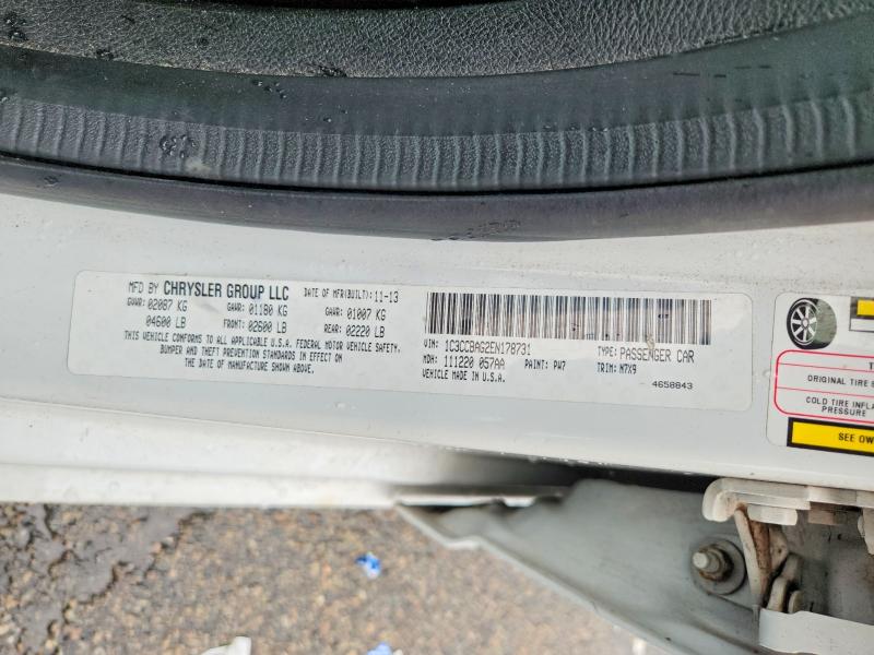 Aukcja sprzedaży 2014 Chrysler 200, vin: 1C3CCBAG2EN178731, numer aukcji: 67423286