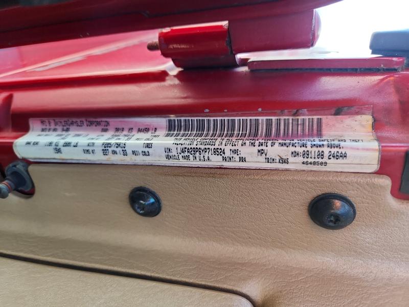 68640296 :رقم المزاد ، 1J4FA29P6YP718524 vin ، 2000 Jeep Wrangler / Tj مزاد بيع