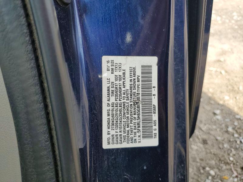 Aukcja sprzedaży 2016 Honda Odyssey, vin: 5FNRL5H65GB060078, numer aukcji: 67617526