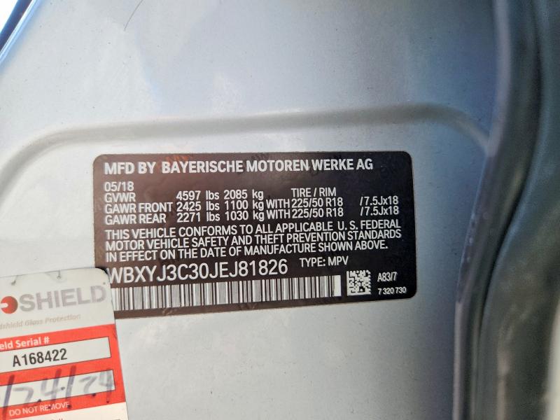 68278736 :رقم المزاد ، WBXYJ3C30JEJ81826 vin ، 2018 Bmw X2 مزاد بيع