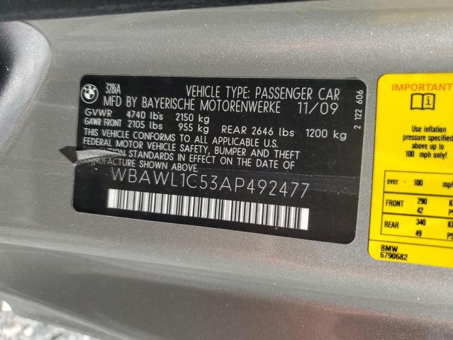 Aukcja sprzedaży 2010 Bmw 328, vin: WBAWL1C53AP492477, numer aukcji: 68407286