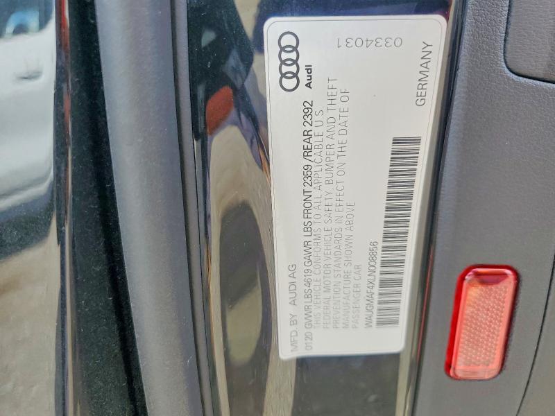 68376066 :رقم المزاد ، WAUGMAF4XLN008856 vin ، 2020 Audi A4 مزاد بيع