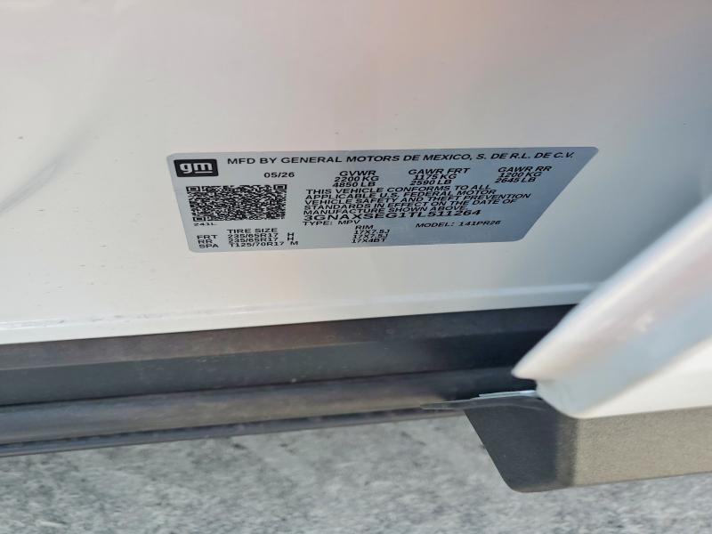 Aukcja sprzedaży 2026 Chevrolet Equinox, vin: 3GNAXSEG1TL511264, numer aukcji: 67290576