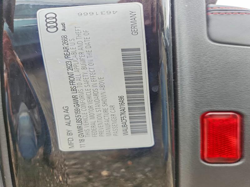 Aukcja sprzedaży 2019 Audi S5, vin: WAUB4CF57KA016496, numer aukcji: 70217476