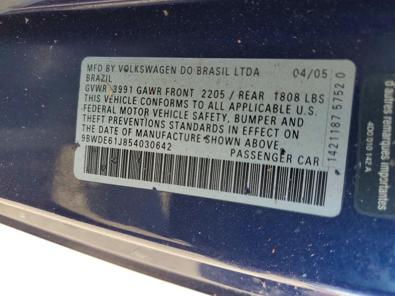 Продаж на аукціоні авто 2005 Volkswagen Gti, vin: 9BWDE61J854030642, номер лоту: 67222786