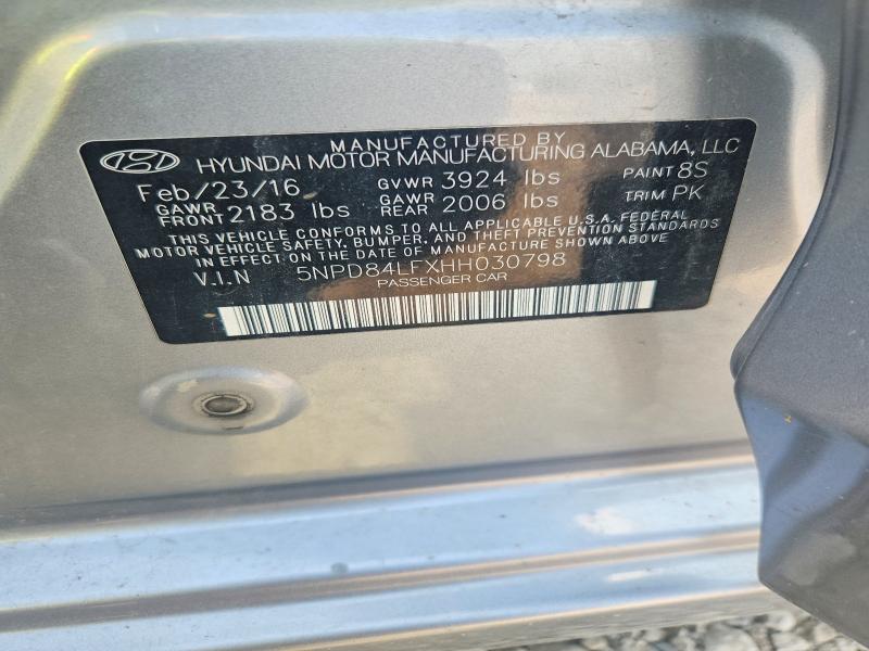 Auction sale of the 2017 Hyundai Elantra, vin: 5NPD84LFXHH030798, lot number: 67070356
