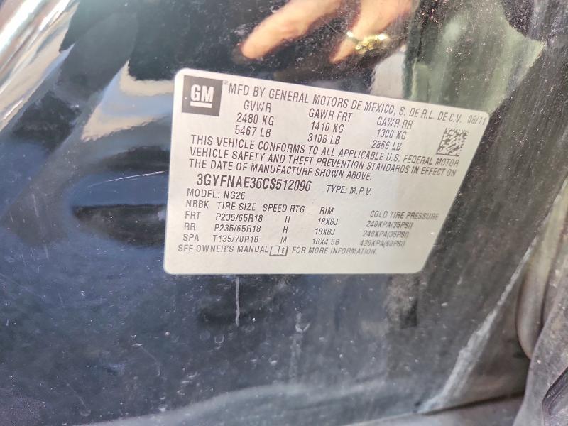 2012 Cadillac Srx მანქანა იყიდება აუქციონზე, vin: 3GYFNAE36CS512096, აუქციონის ნომერი: 69198136
