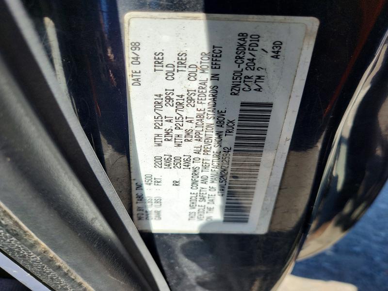 68361336 :رقم المزاد ، 4TAVL52N2WZ125942 vin ، 1998 Toyota Tacoma مزاد بيع