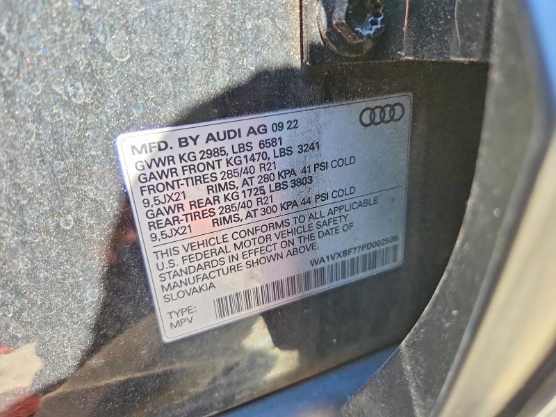 67605266 :رقم المزاد ، WA1VXBF77PD002536 vin ، 2023 Audi Q7 مزاد بيع