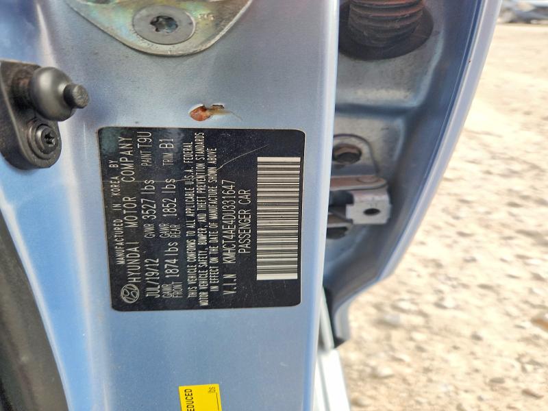 Продаж на аукціоні авто 2013 Hyundai Accent, vin: KMHCT4AE4DU331647, номер лоту: 70110756