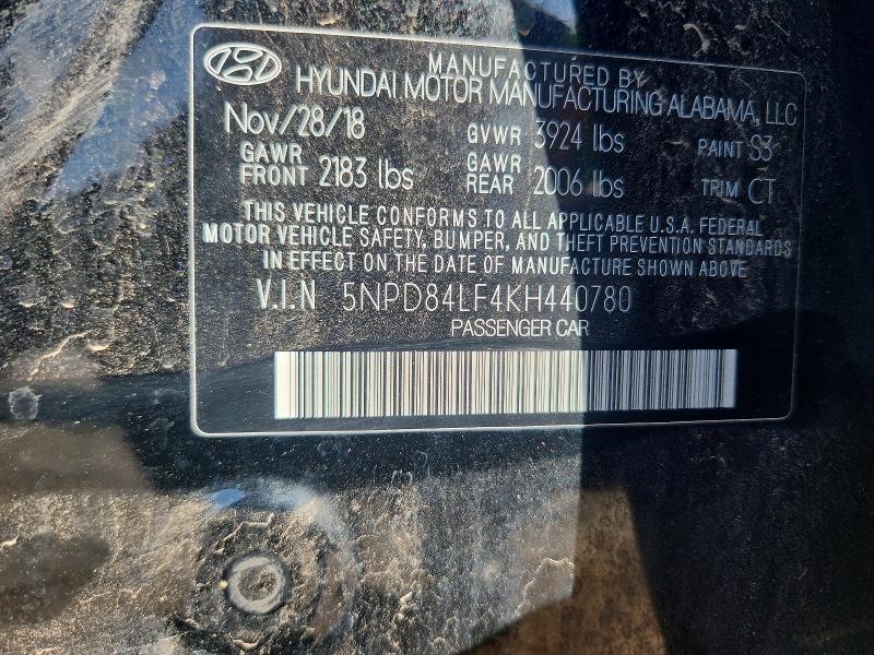 Продаж на аукціоні авто 2019 Hyundai Elantra, vin: 5NPD84LF4KH440780, номер лоту: 68360756