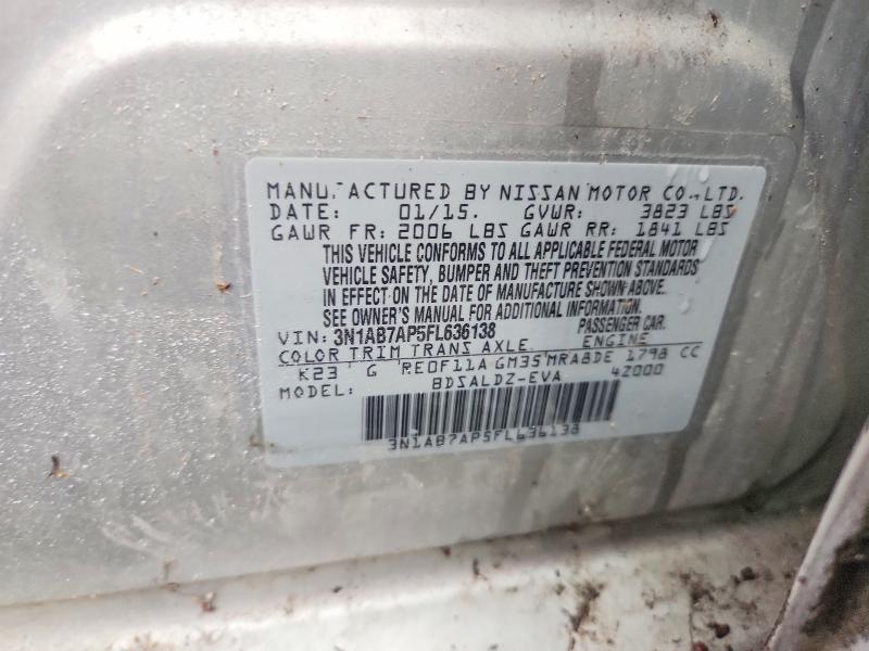 Продаж на аукціоні авто 2015 Nissan Sentra, vin: 3N1AB7AP5FL636138, номер лоту: 70309686