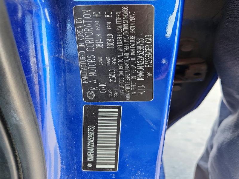 Aukcja sprzedaży 2010 Kia Forte, vin: KNAFU4A22A5298753, numer aukcji: 69760276