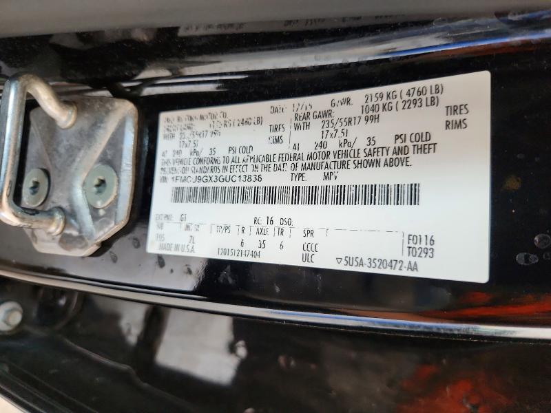 Продажа на аукционе авто 2016 Ford Escape, vin: 1FMCU9GX3GUC13838, номер лота: 68091366