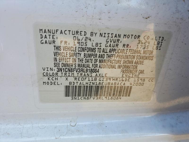 Auction sale of the 2024 Nissan Versa, vin: 3N1CN8FV3RL918084, lot number: 69211756
