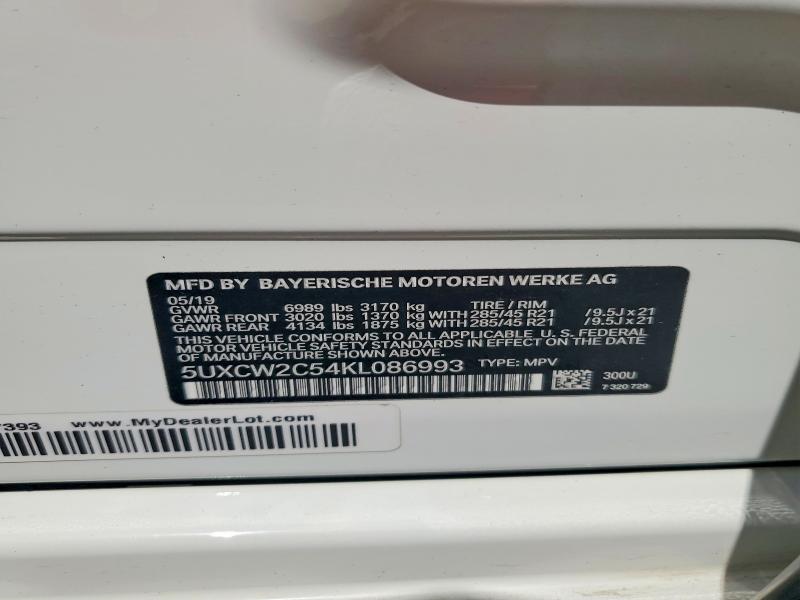 Aukcja sprzedaży 2019 Bmw X7, vin: 5UXCW2C54KL086993, numer aukcji: 69345086