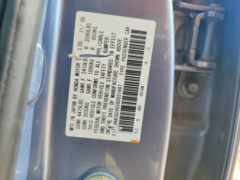 Продаж на аукціоні авто 2009 Acura Tsx, vin: JH4CU26659C031697, номер лоту: 67974396