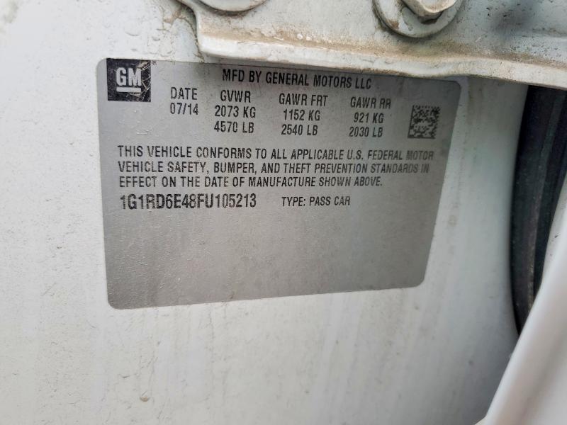 Aukcja sprzedaży 2015 Chevrolet Volt, vin: 1G1RD6E48FU105213, numer aukcji: 70732376